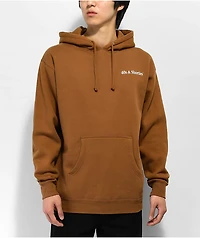 40s & Shorties Text Logo Brown Hoodie