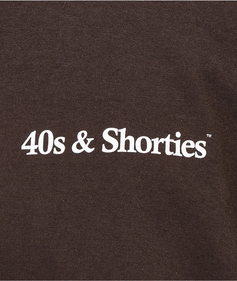 40s & Shorties Text Logo Brown Long Sleeve T-Shirt