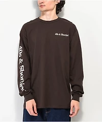 40s & Shorties Text Logo Brown Long Sleeve T-Shirt