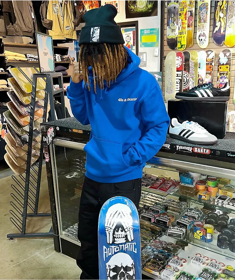 40s & Shorties Text Logo Royal Blue Hoodie