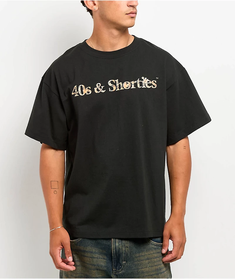 40s & Shorties Tree Brush Black T-Shirt