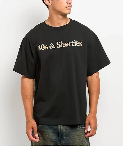 40s & Shorties Tree Brush Black T-Shirt