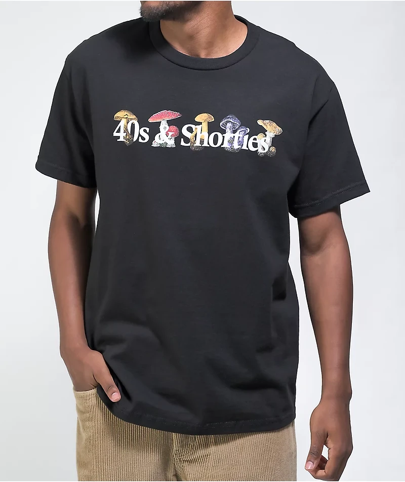 40s & Shorties Trippy Black T-Shirt