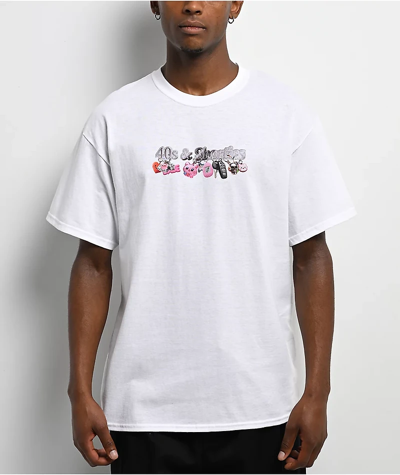 40s & Shorties Y2K Keychain White T-Shirt