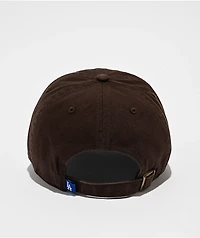 47 Brand Clean Up Los Angeles Dodgers Dark Brown Wash Strapback Hat