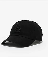 47 Brand Clean Up Los Angeles Dodgers Tonal Black Strapback Hat
