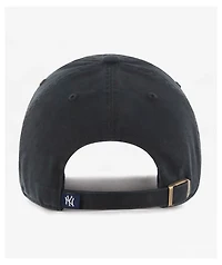 47 Brand Clean Up New York Yankees Black Wash Strapback Hat