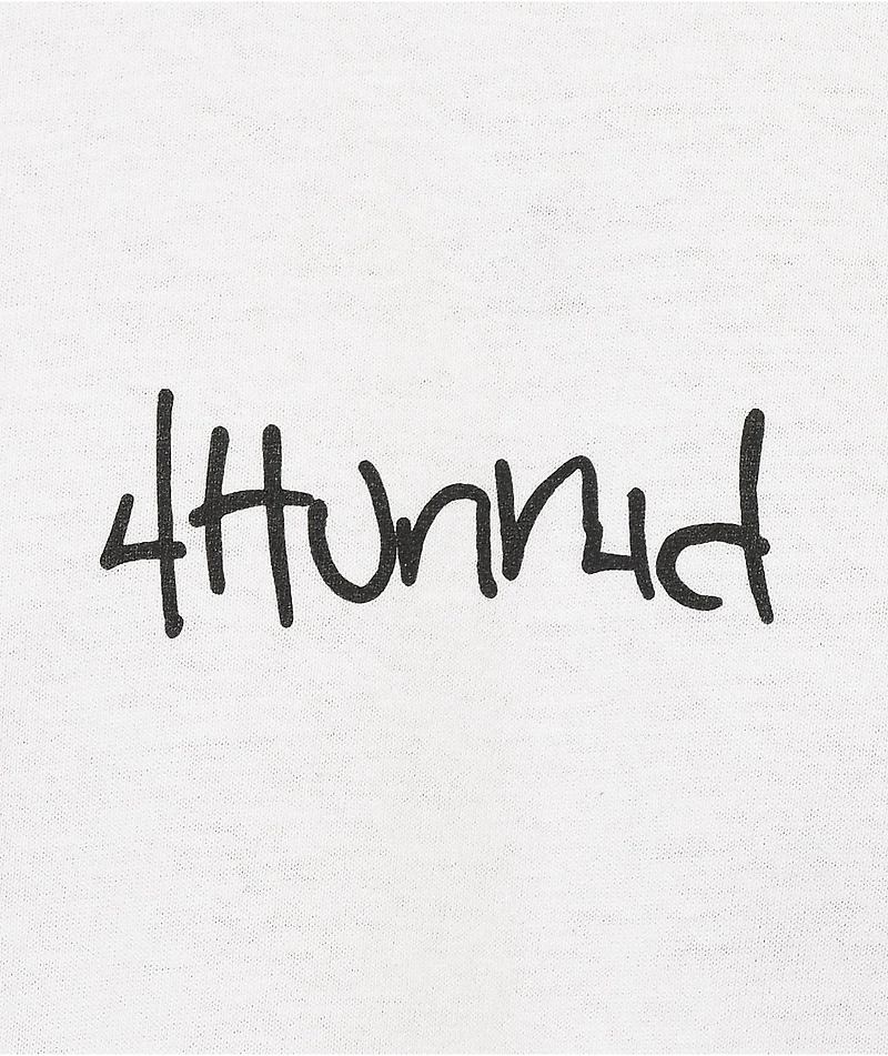 4Hunnid 4H Rosary White Long Sleeve T-Shirt