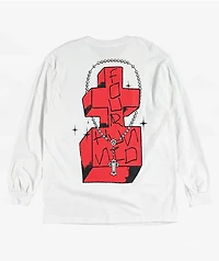 4Hunnid 4H Rosary White Long Sleeve T-Shirt
