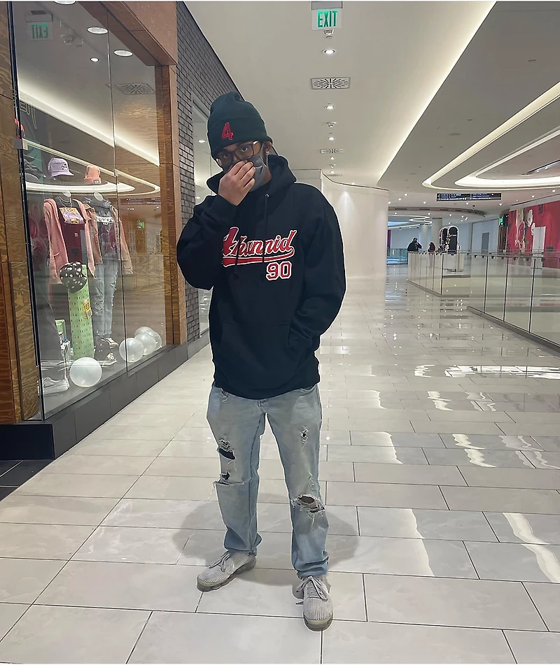 4Hunnid 90s Black & Red Hoodie
