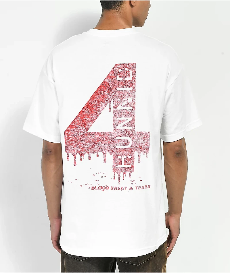 4Hunnid Blood 4 White T-Shirt