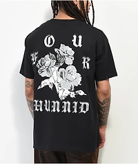 4Hunnid Chrome Roses Black T-Shirt