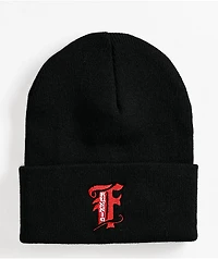 4Hunnid F Logo Black Beanie