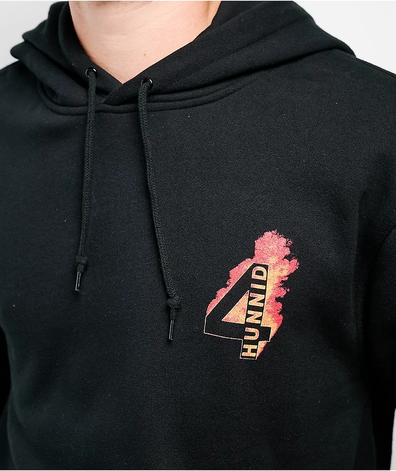 4Hunnid Flamin Hot Black Hoodie