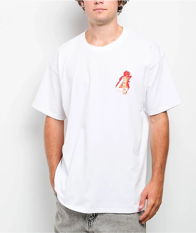 4Hunnid Flamin Hot White T-Shirt