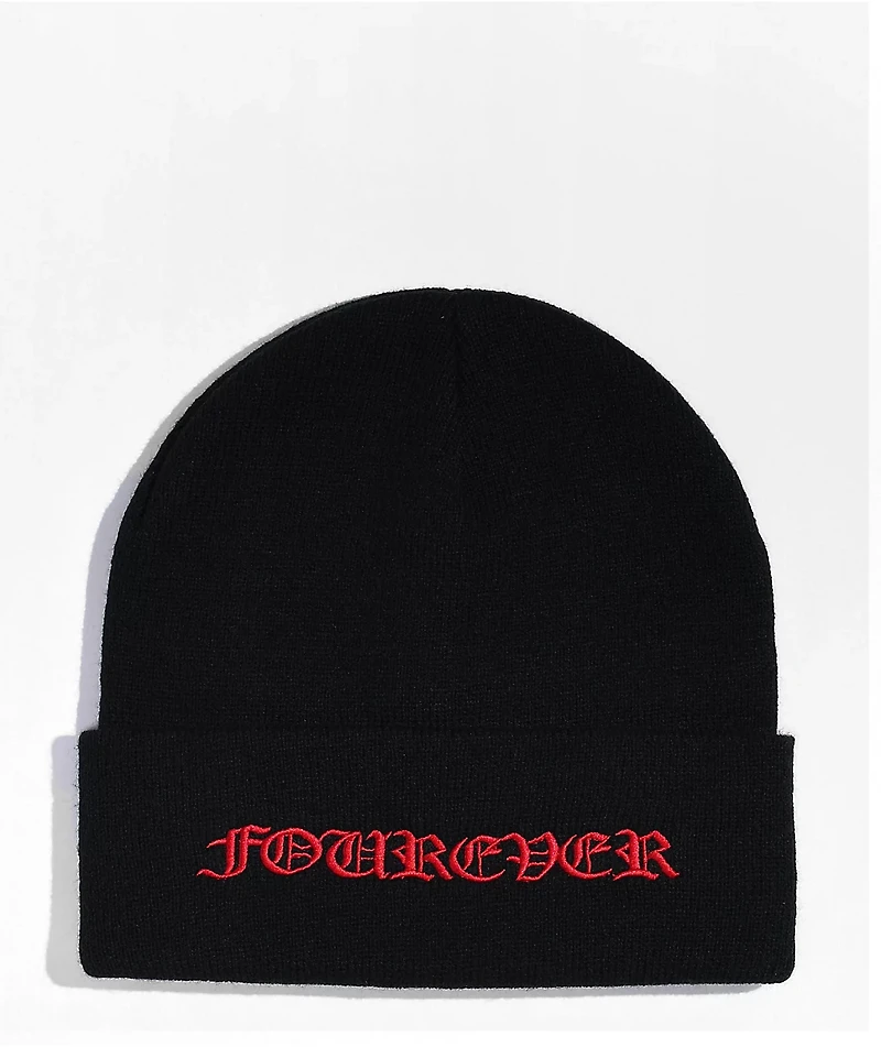 4Hunnid Fourever Black Beanie
