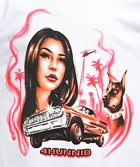 4Hunnid Heritage Airbrush White T-Shirt