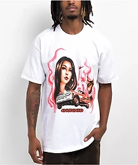 4Hunnid Heritage Airbrush White T-Shirt