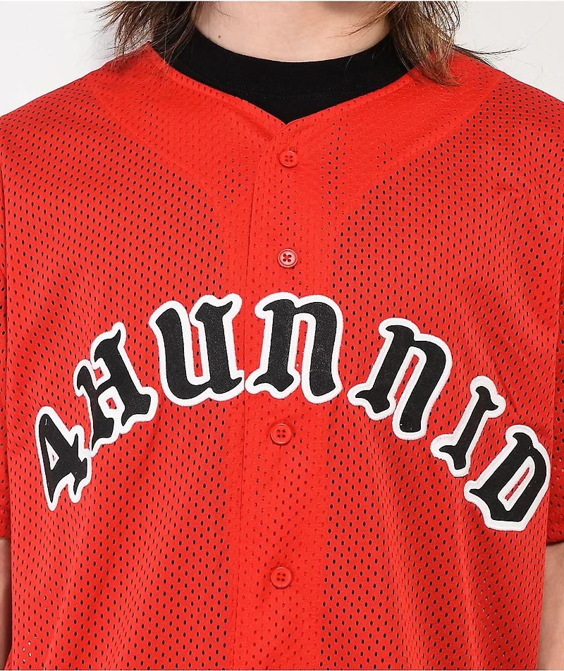 4Hunnid Homerun Red Baseball Jersey