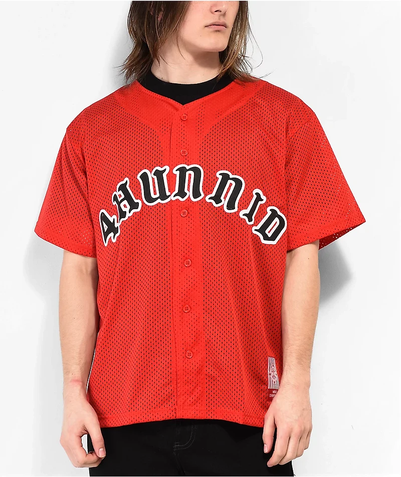 4Hunnid Homerun Red Baseball Jersey