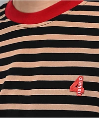 4Hunnid Khaki & Black Striped T-Shirt