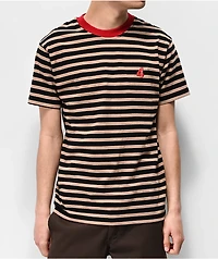 4Hunnid Khaki & Black Striped T-Shirt