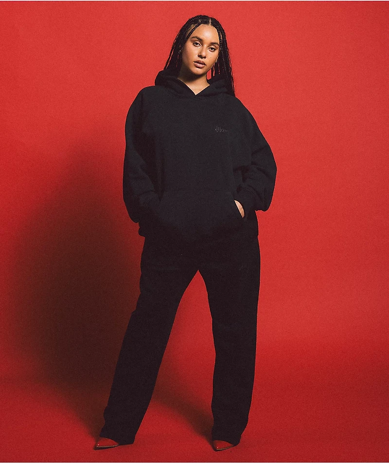 4Hunnid Komfort Kollection Black Pigment Dye Hoodie
