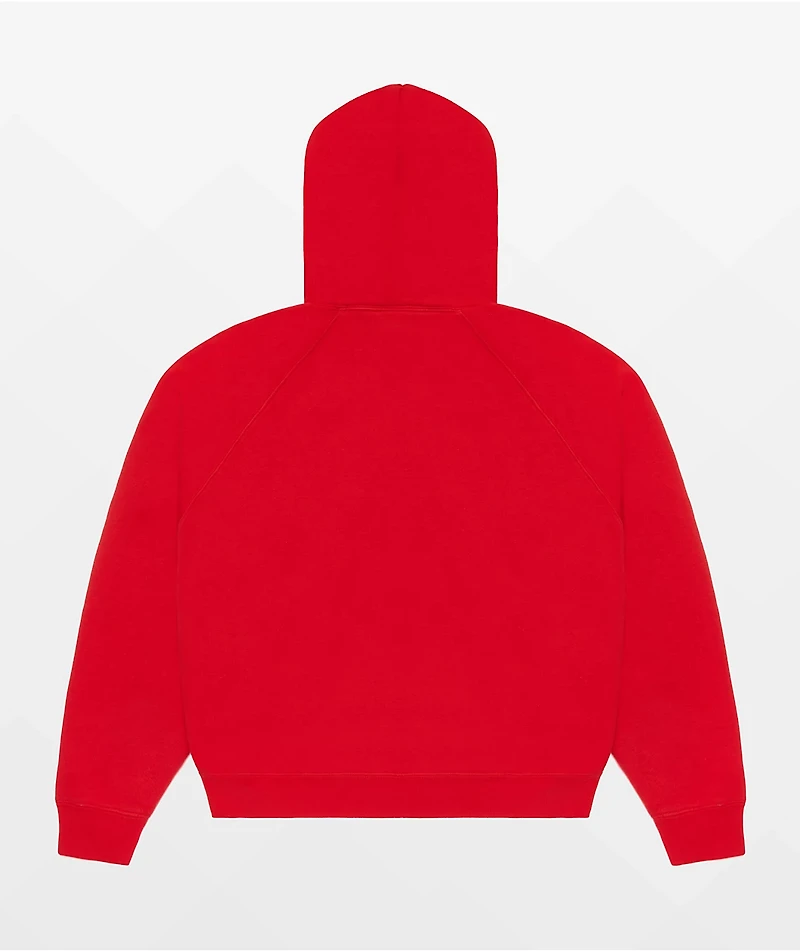 4Hunnid Komfort Kollection Red Pigment Dye Hoodie