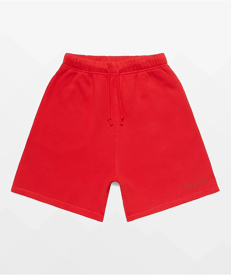 4Hunnid Komfort Kollection Red Pigment Dye Sweat Shorts