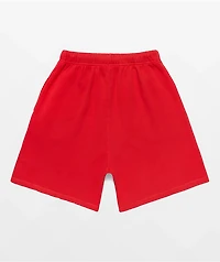 4Hunnid Komfort Kollection Red Pigment Dye Sweat Shorts
