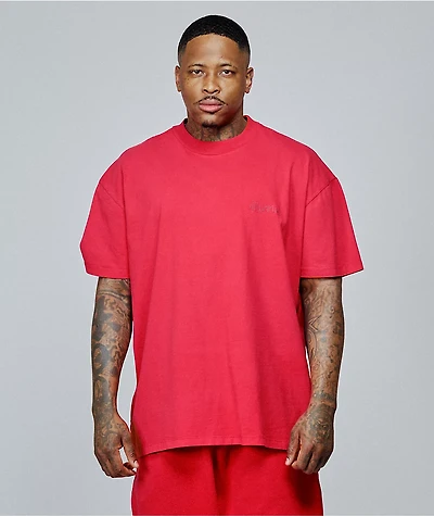 4Hunnid Komfort Kollection Red Pigment Dye T-Shirt
