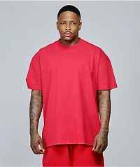 4Hunnid Komfort Kollection Red Pigment Dye T-Shirt