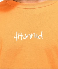 4Hunnid Logo Orange Long Sleeve T-Shirt