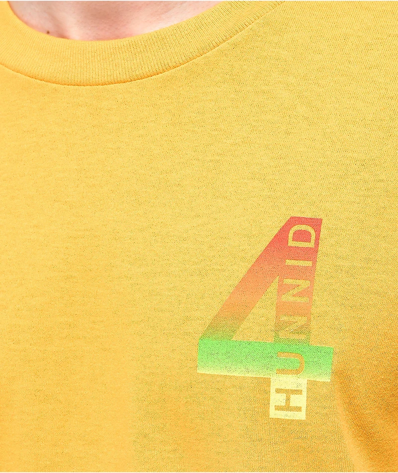4Hunnid Logo Yellow T-Shirt