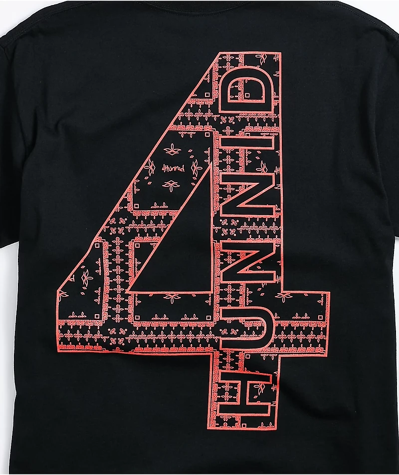 4Hunnid Paisley Black T-Shirt