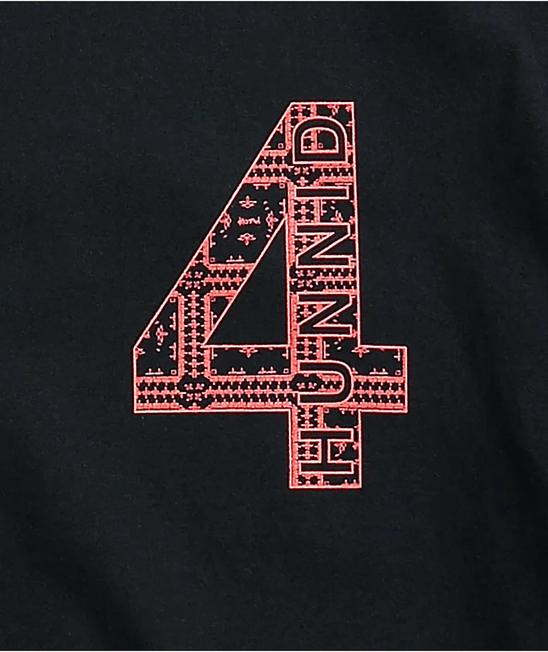 4Hunnid Paisley Black T-Shirt