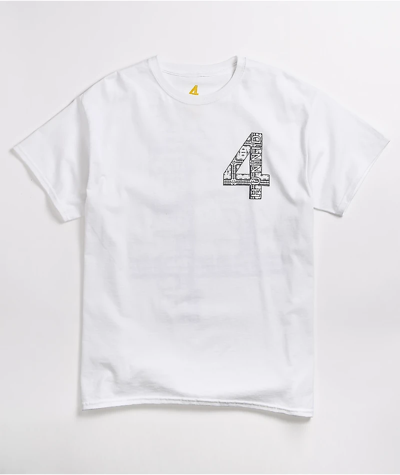 4Hunnid Paisley White T-Shirt