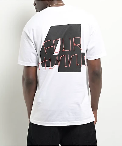 4Hunnid Pencil White T-Shirt
