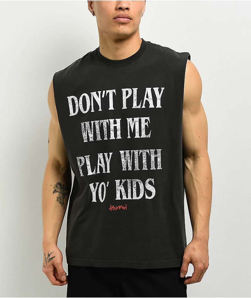 4Hunnid Play Vintage Black Tank Top
