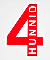 4Hunnid Red Sticker