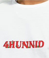 4Hunnid Roses Logo White T-Shirt