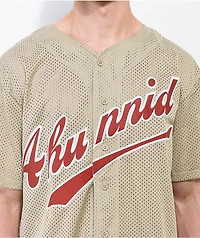 4Hunnid Script Tan Baseball Jersey