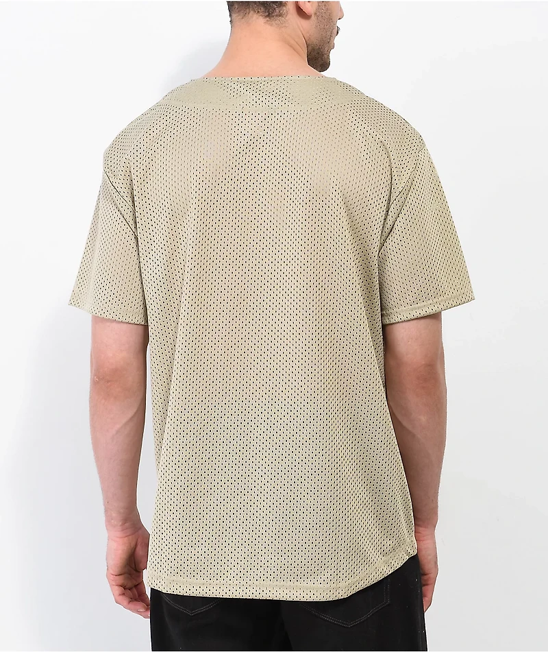 4Hunnid Script Tan Baseball Jersey