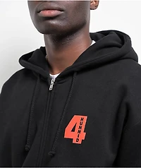 4Hunnid Skull Ties Black Zip Hoodie