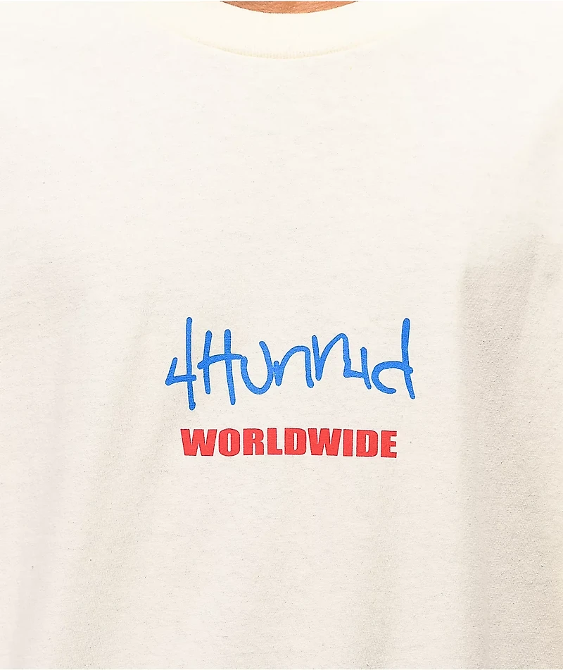 4Hunnid Worldwide Cream T-Shirt