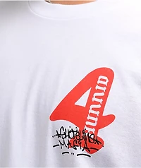 4Hunnid x Shoreline Four White T-Shirt