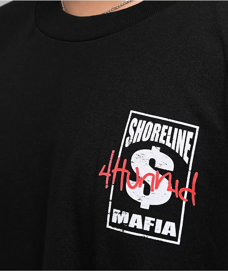 4Hunnid x Shoreline Mafia Cash Money Black T-Shirt