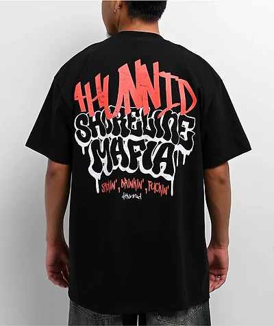 4Hunnid x Shoreline Mafia Hollywood Black T-Shirt