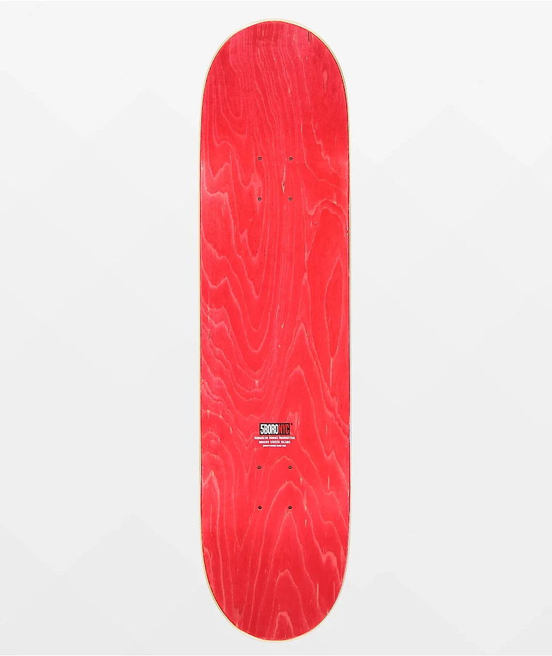5Boro Cinco Barrios White 8.0" Skateboard Deck
