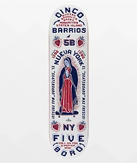 5Boro Cinco Barrios White 8.0" Skateboard Deck